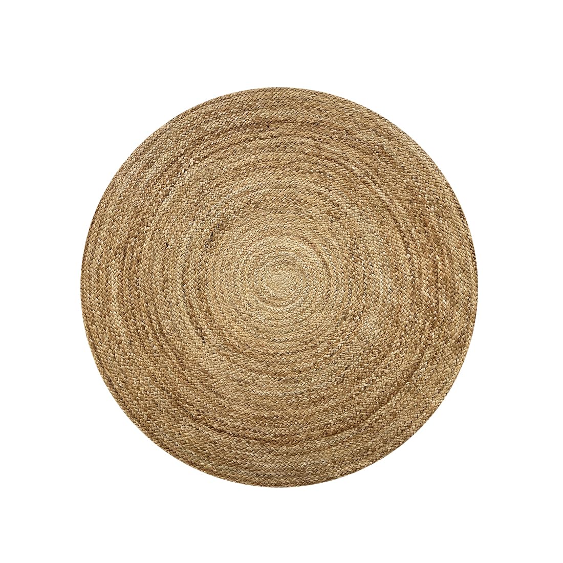 Acomoda Textil - Alfombra de Yute Ecológica de Fibra Natural. Alfombra Grande y Resistente de Fácil Limpieza para Hogar, Casa y Oficina en Interior y Exterior. (Redonda 110 cm Ø, Natural)