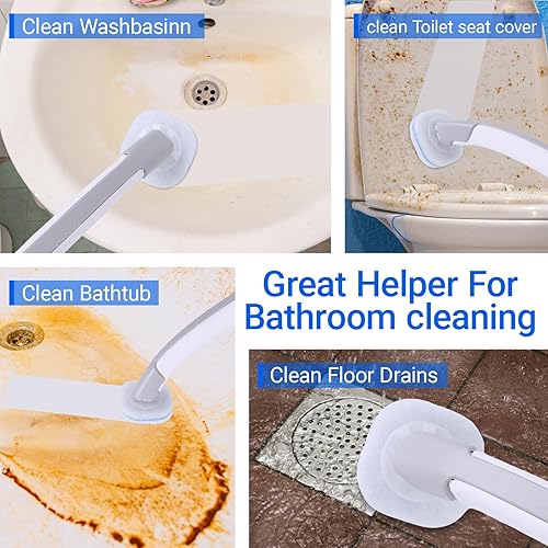 Miniatura 4 de 30 repuestos desechables para cepillos de inodoro, almohadillas de repuesto de inodoro compatibles con cepillo de inodoro Oshang, cabezales de