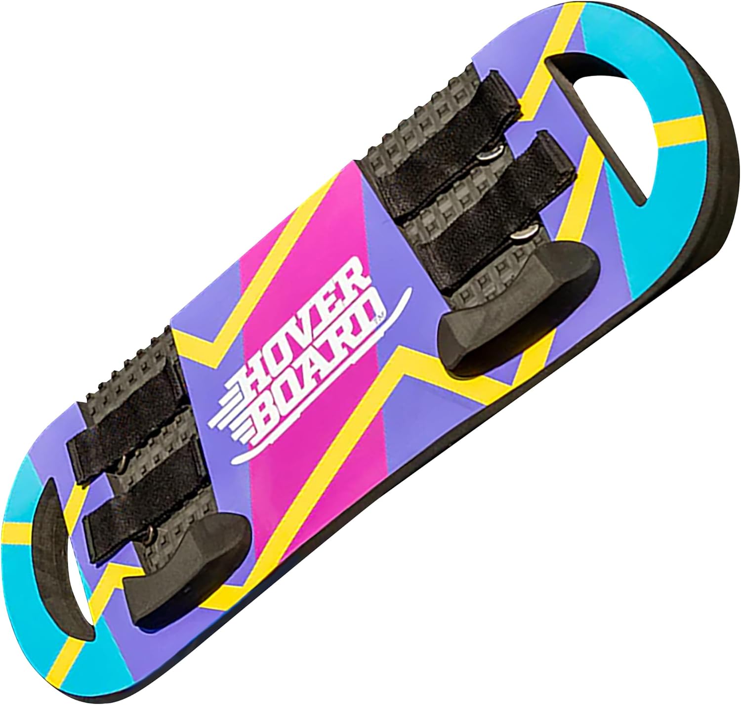 Spacejump Hoverboard Foam Bounce Board Trampoline Attachment with Straps for Outdoor Trick Training and Jump Practice, Multicolor