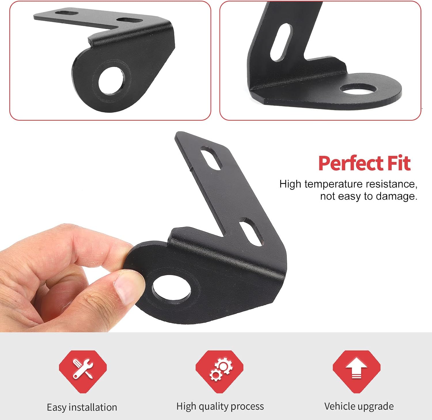 A Pillar CB Antenna Mounting Bracket for Jeep Wrangler JK JKU 2007-2018, Driver's Side