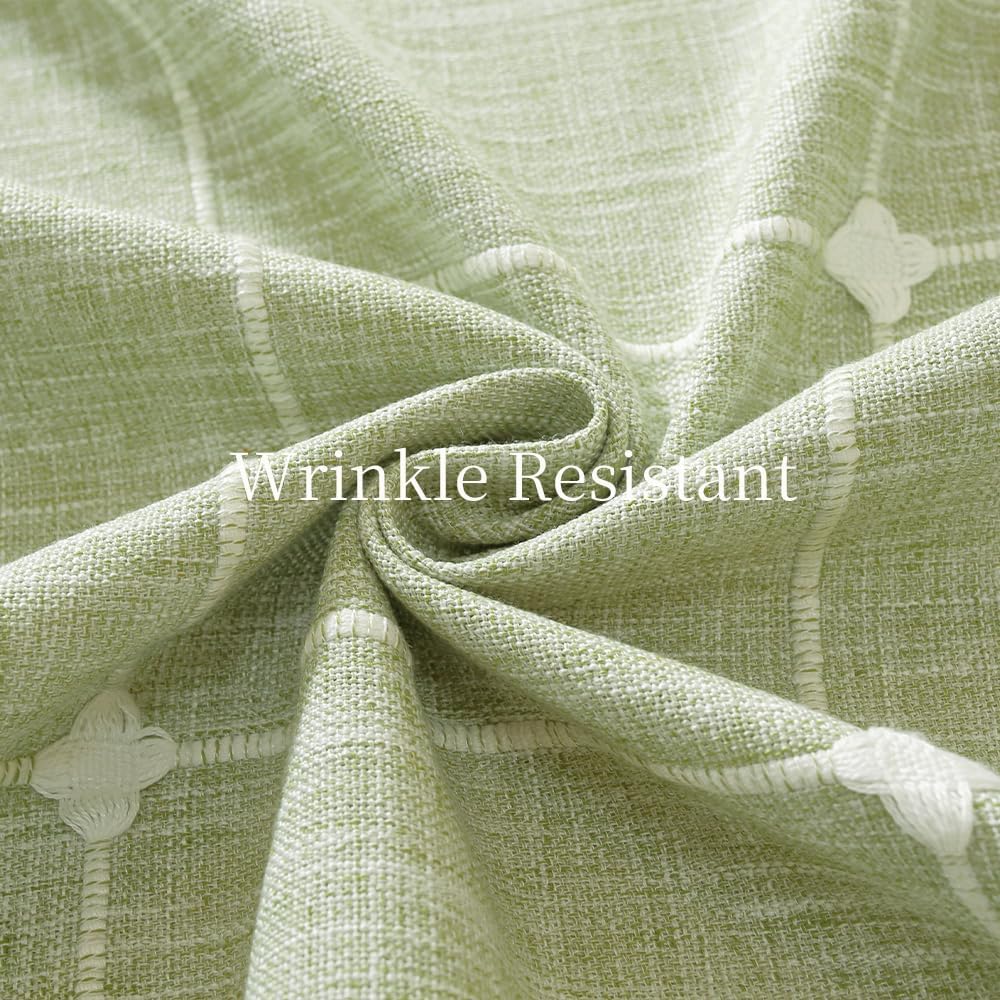 Zobesta Linen 70 Inch Round Tablecloth, Table Cloth Round Cotton Tablecloth Green Plaid Tablecloth for Outdoor, Party, Holiday, Picnic, Dining