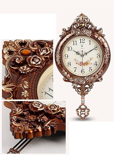 Miniatura 4 de Reloj de pared oscilante, silencioso de calidad sin tictac, funciona con pilas, 20 pulgadas19.9 in, cuadrado, fácil de leer, reloj para el hogar, la