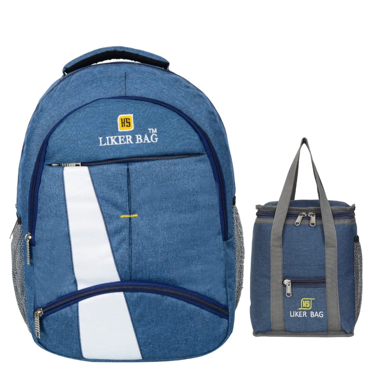 45Large Laptop Backpack with 3 Compartments Polyester Trendy Waterproof Travel Backpack Tiffin Bags for School, Picnic, Work, Carry Bag for Lunch Bags-image-30