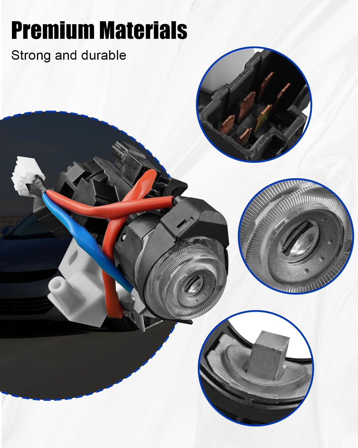 81905-F2230 Ignition Lock Switch Assembly with Door Lock Cylinder & Keys Fit for 2017 2018 2019 2020 Hyundai Elantra, Replace 81905F2230