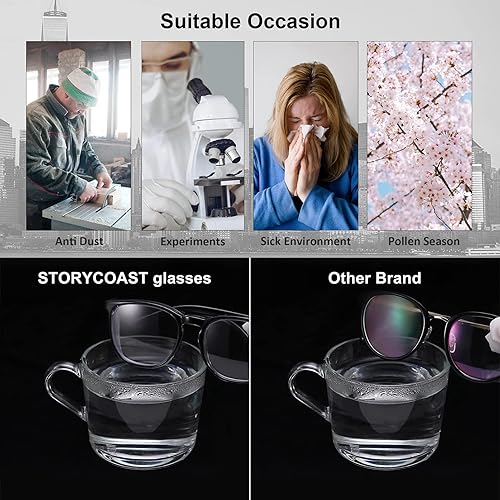 Miniatura 4 de STORYCOAST Gafas de seguridad antivaho gafas protectoras con bloqueo de luz azul para hombres y mujeres