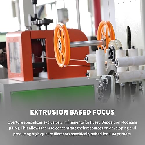 Vista 44 de OVERTURE - Filamento de TPU de alta velocidad 1/16 pulgadas, rollo flexible 95A, impresora 3D, precisión dimensional +/- 0.001 pulgada, se adapta a