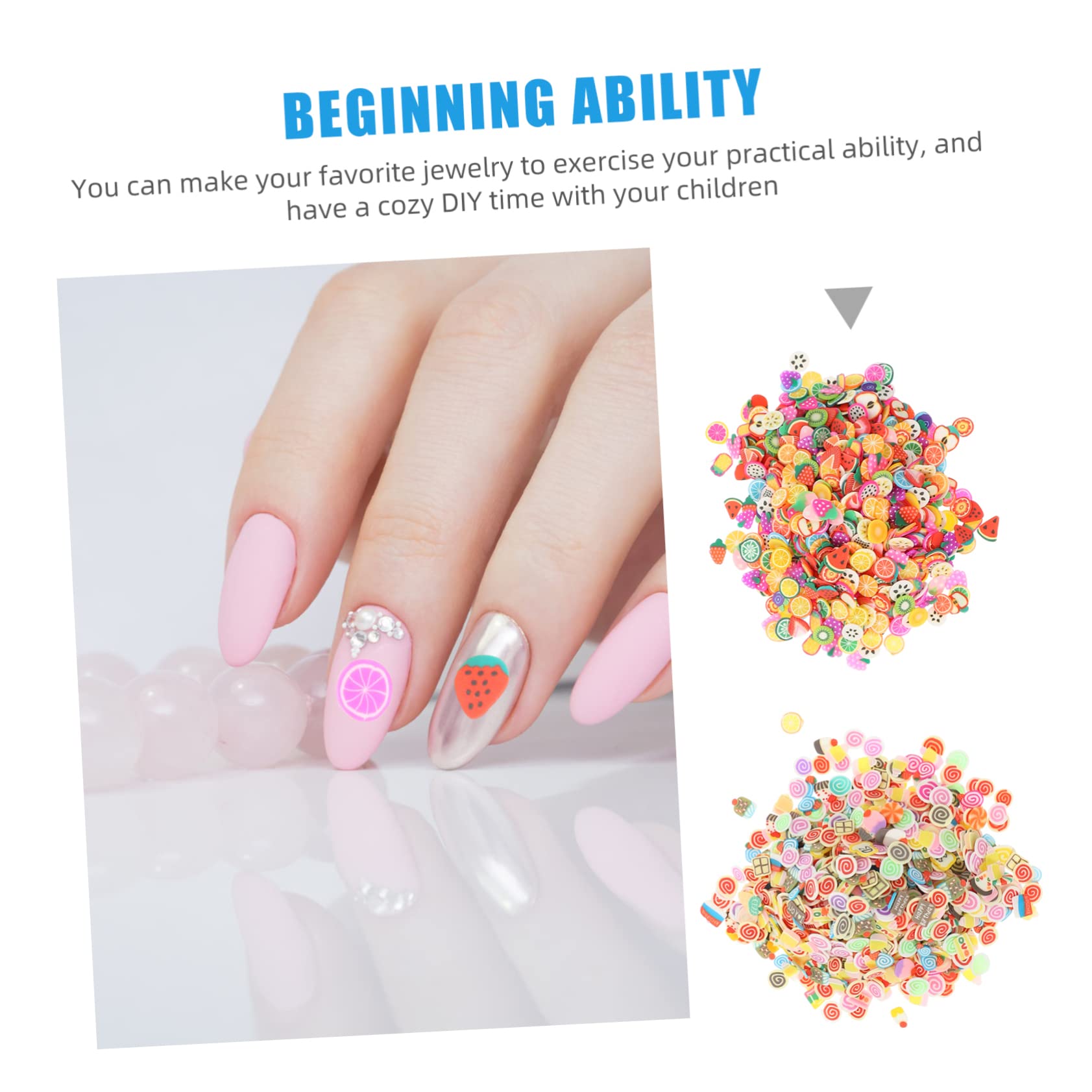 5 Set Ciondoli Per Unghie Frutta E Torta Decorazioni Per Nail Art Polimerica Accessori Creativi Misto Per Unghie E Gioielli 4000 Pezzi*5