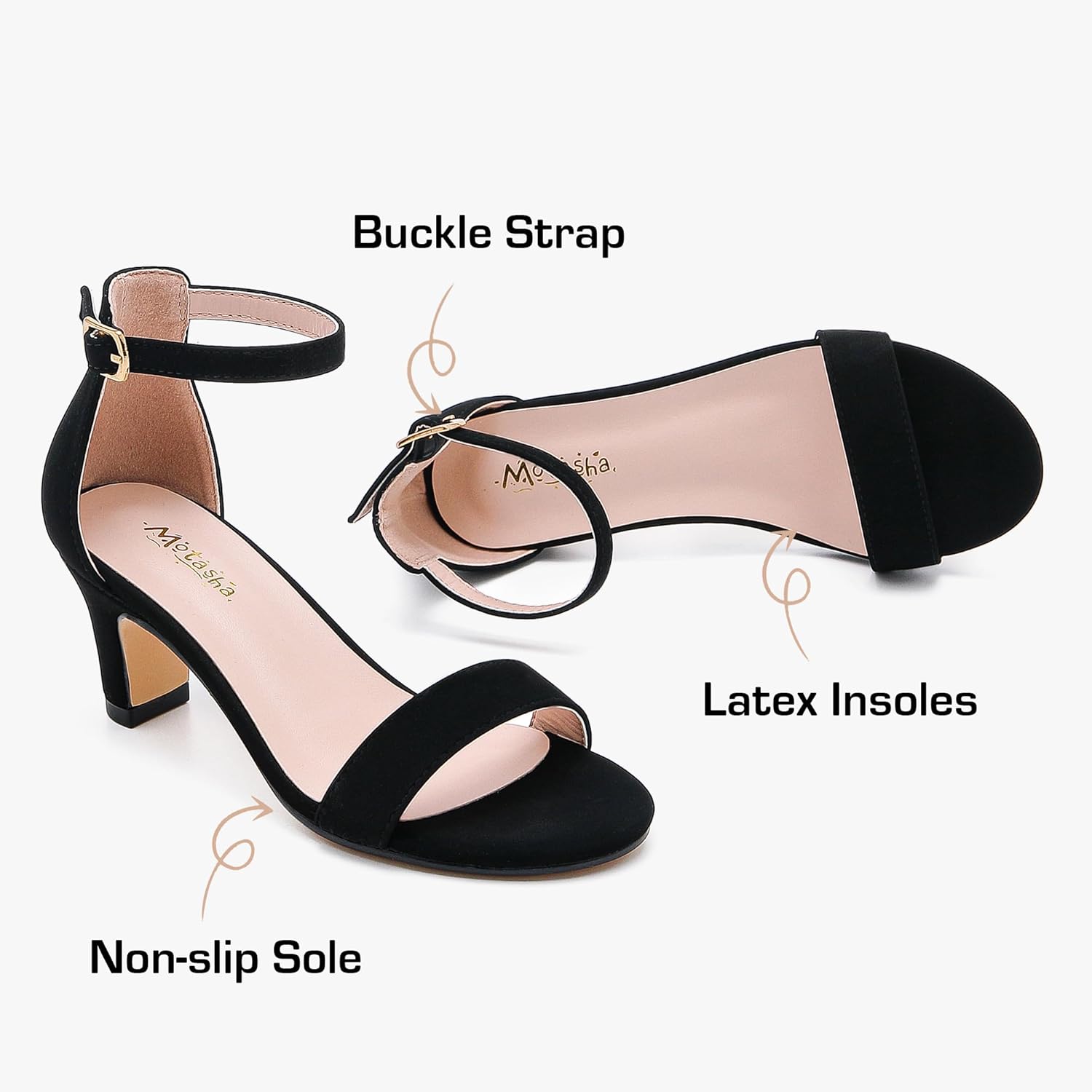 Girls Heel Sandals Girl Dress Shoes Open Toe Ankle Strap High Heels Pump Sandals Wedding Party for Little Big Kid - Image 5