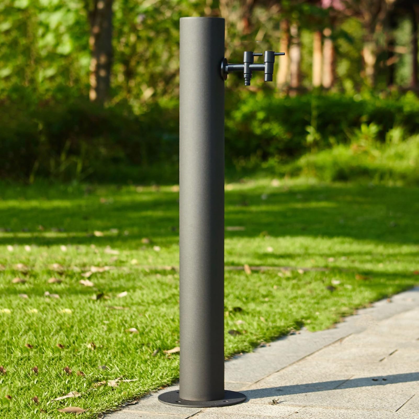 ZYCHSJXA Stainless Steel Outdoor Water Column with Hose Stand Durable Antifreeze Faucet for Vertical Gardening Irrigation and Fountains Floor Mount Tap