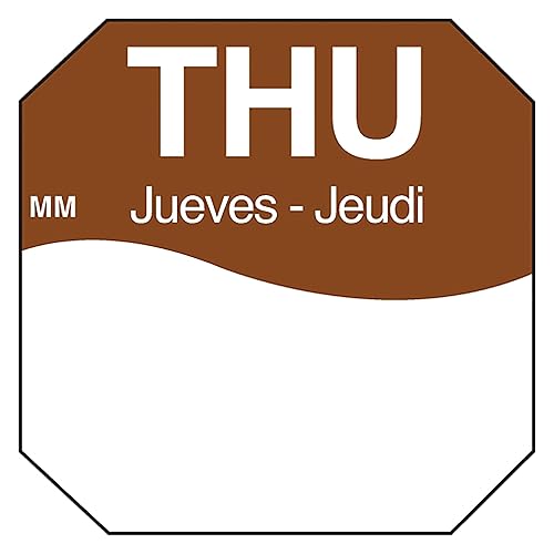 Miniatura 2 de Etiqueta octogonal de los días de la semana, extraíble, marca DayMark MoveMark, Marrón, 1000