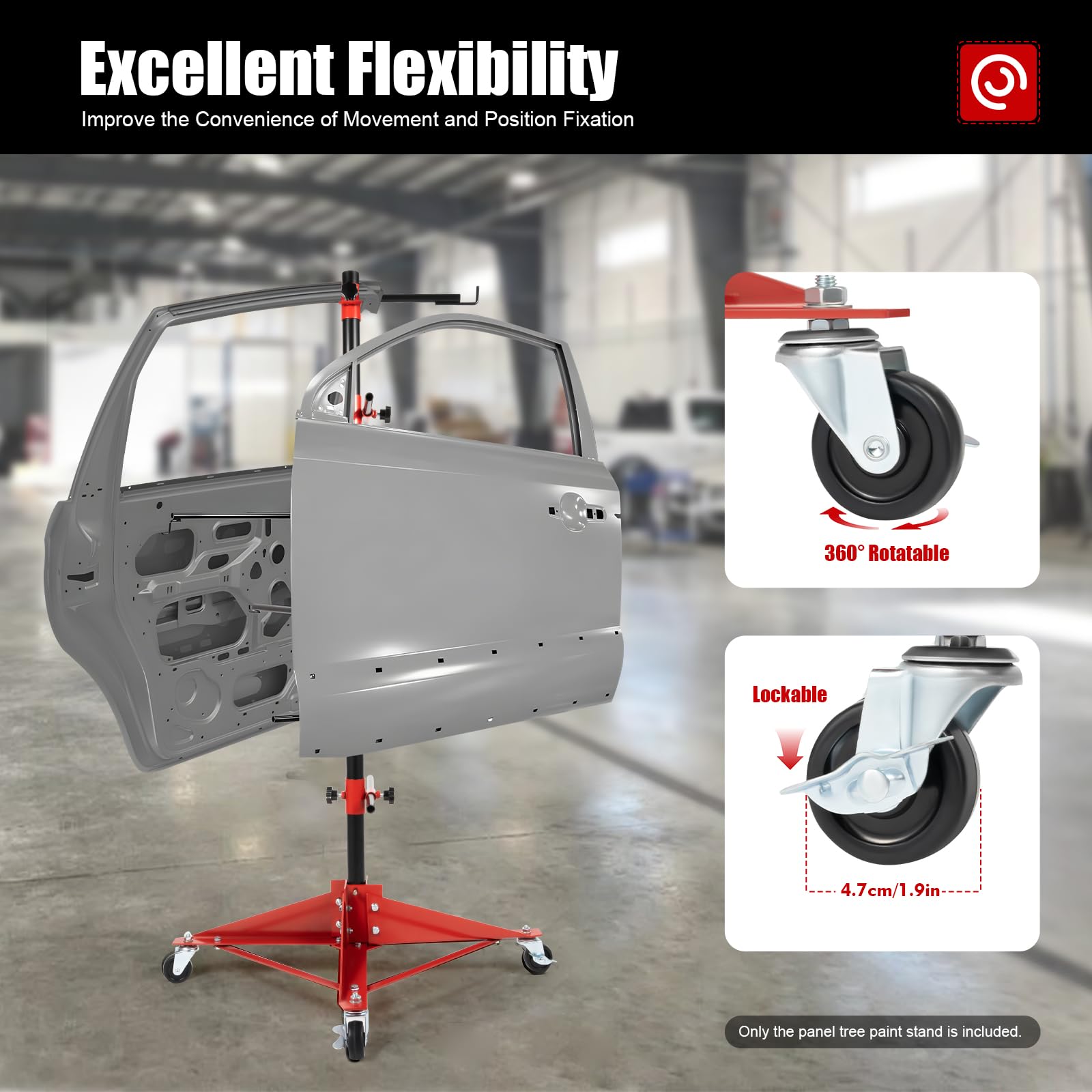 Soporte Para Pintura De Coches De 72'' – Colgador Universal Para Puertas, Capós Y Guardabarros, Capacidad 240 Lbs