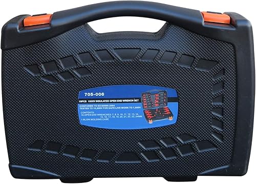 Miniatura 2 de Rhino Juego de llaves aisladas de extremo abierto 1000V 18 piezas Kit de llaves métricas de 0.276 in - 0.945 in