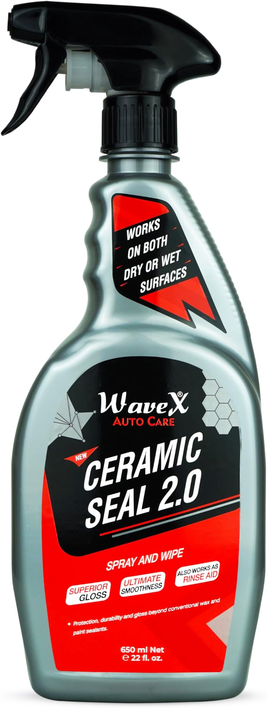 Ceramic Seal 2.0 | 650Ml -Better Than Car Wax And Paint Sealant | Advanced Hydrophobic Spray & Wipe Formula For Vehicle Shine, & Uv Protection