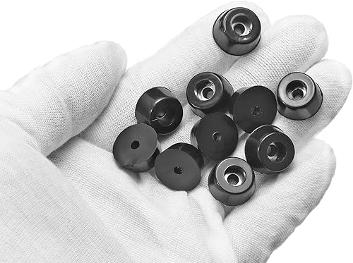 Miniatura 5 de uxcell 10 pies de goma para parachoques, almohadillas redondas de 0.31 pulgadas de alto x 0.59 pulgadas de ancho con arandela de acero inoxidable y