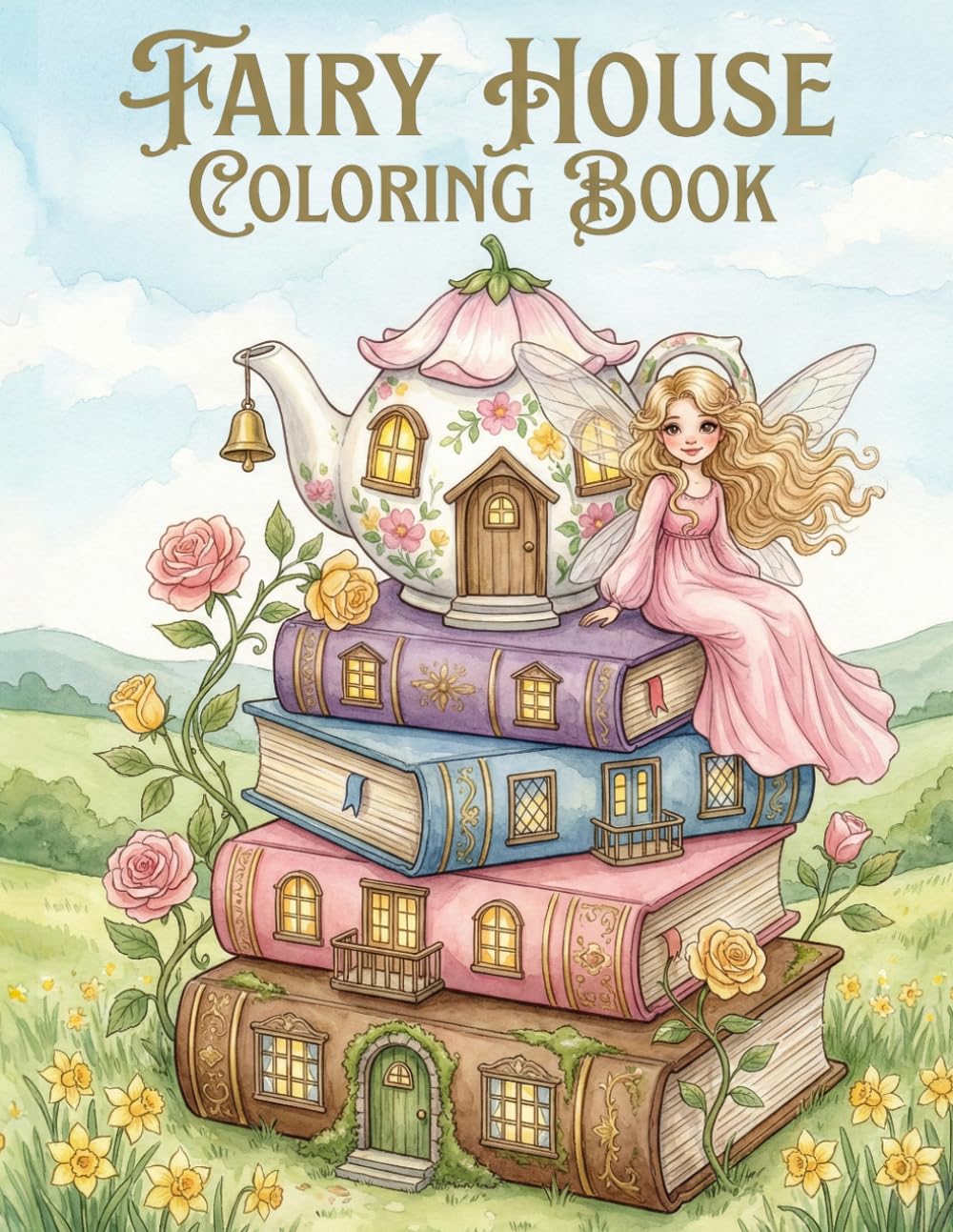 Enchanted Object Fairy Houses Coloring Book for Kids and Adults: Dreamy Fairy Homes Filled with Flowers, Cozy Cottages and Secret Forest Dwellings