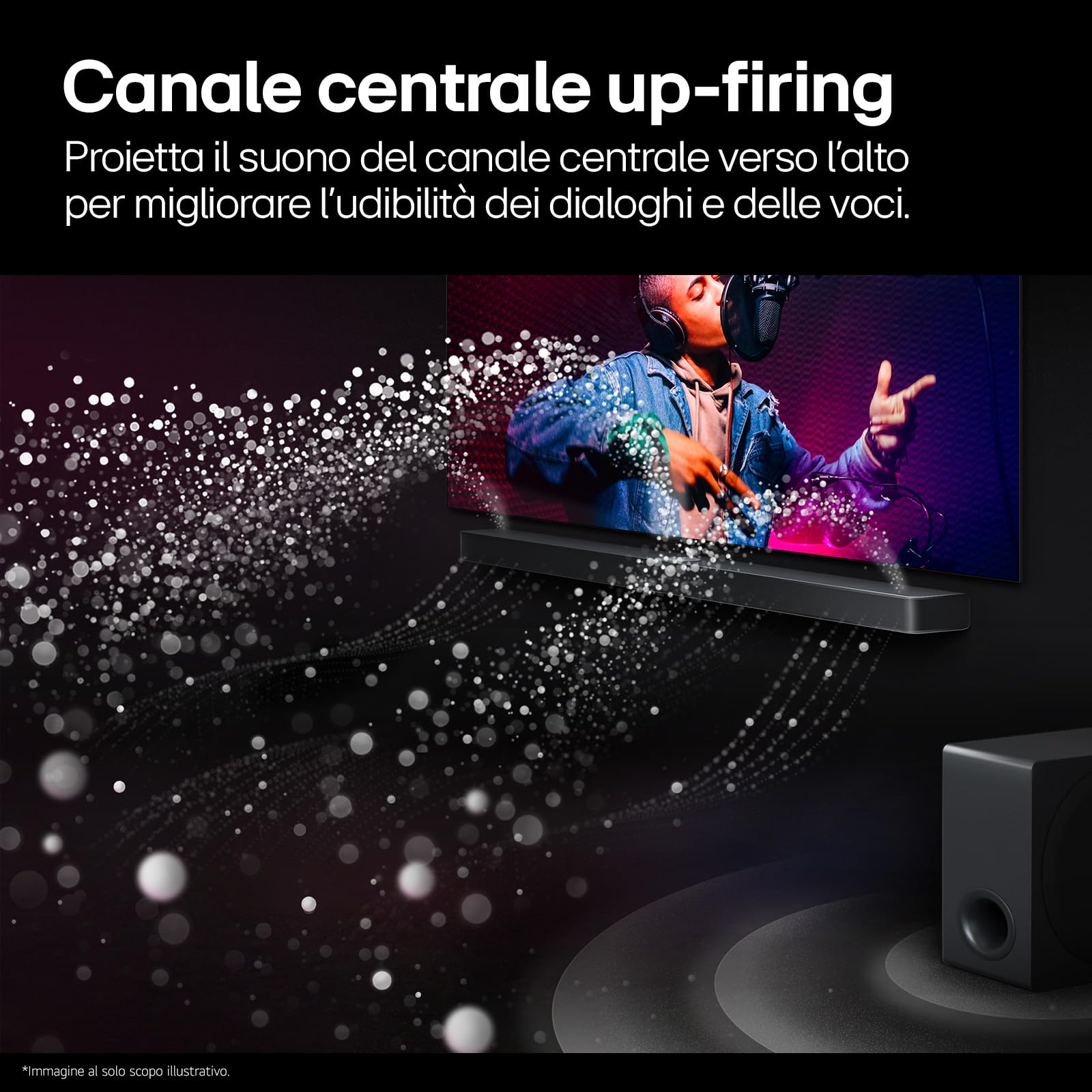 LG S90TY Soundbar TV 570W, 5.1.3 Canali con Subwoofer Wireless, 3 Canali Up-firing, AI Room Calibration Pro, Dolby Atmos, DTS:X, Bluetooth, Wi-Fi, Spotify Connect, Ingresso Ottico, USB, HDMI in/out