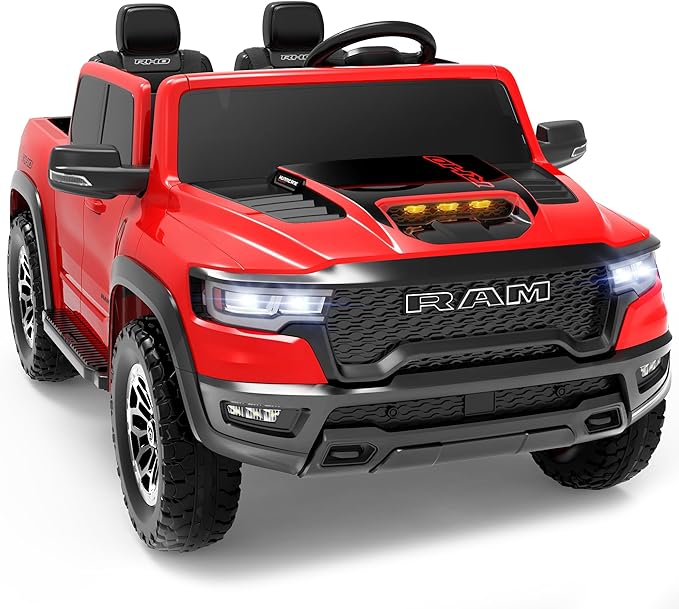24V Ride on Toys for Kids 48, Licensed RAM 1500 RHO 2