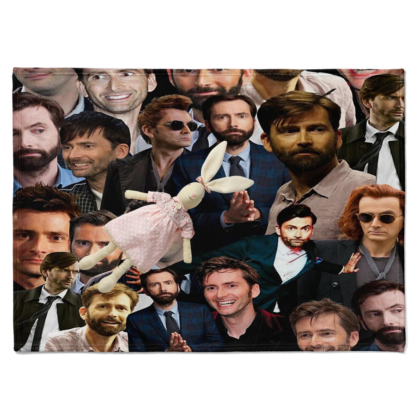Jschlatt David Tennant Photo Collage Throw Blanket for Women Men Girls Boys Kids Pets Dogs Cats 60" x 50" (150cm x 130cm)