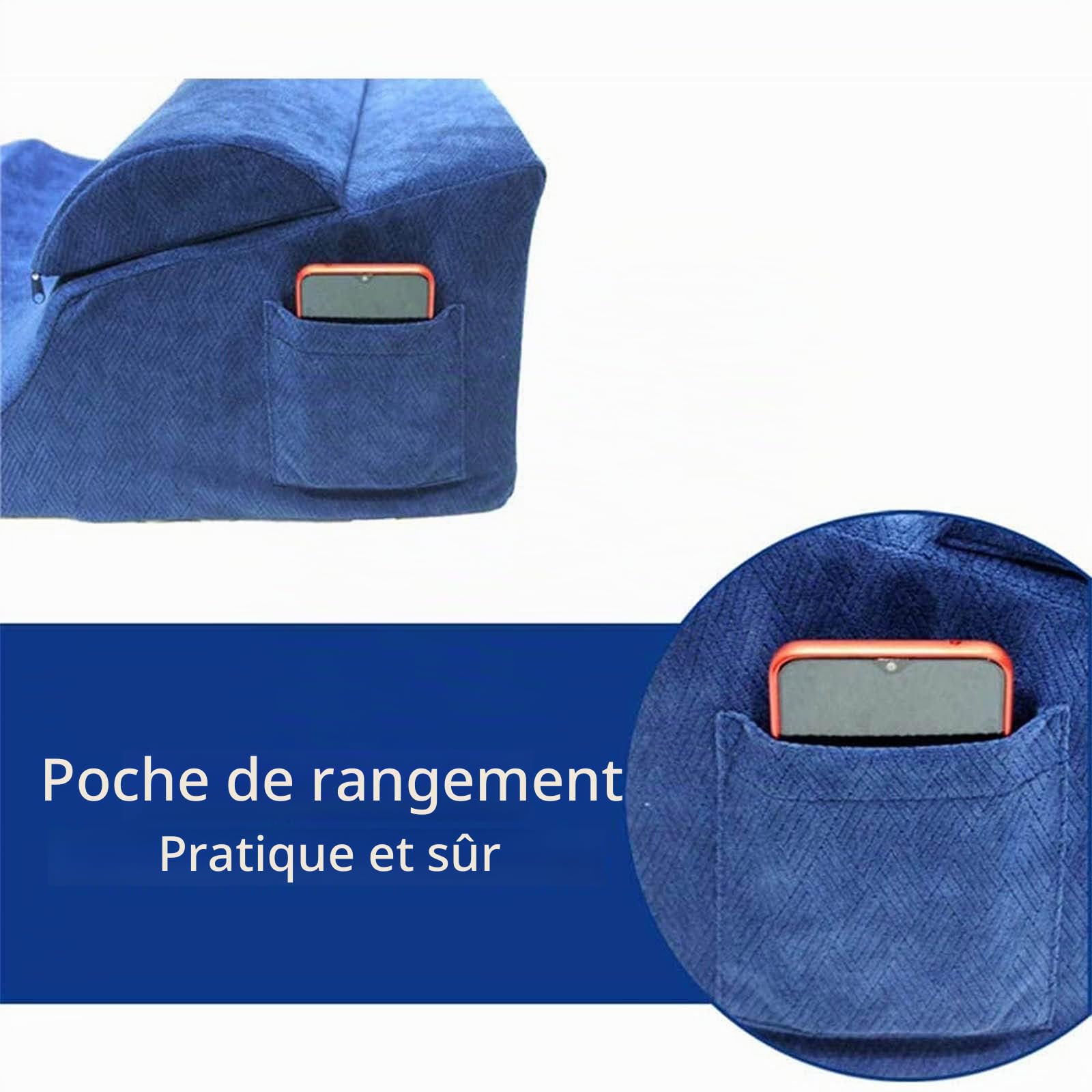 QARIDO Coussin Anti Reflux gastrique, Oreiller de Mousse de cale Anti-Reflux Polyvalent, pour Le Soutien de Dos de soulagement de Douleur d'adultes
