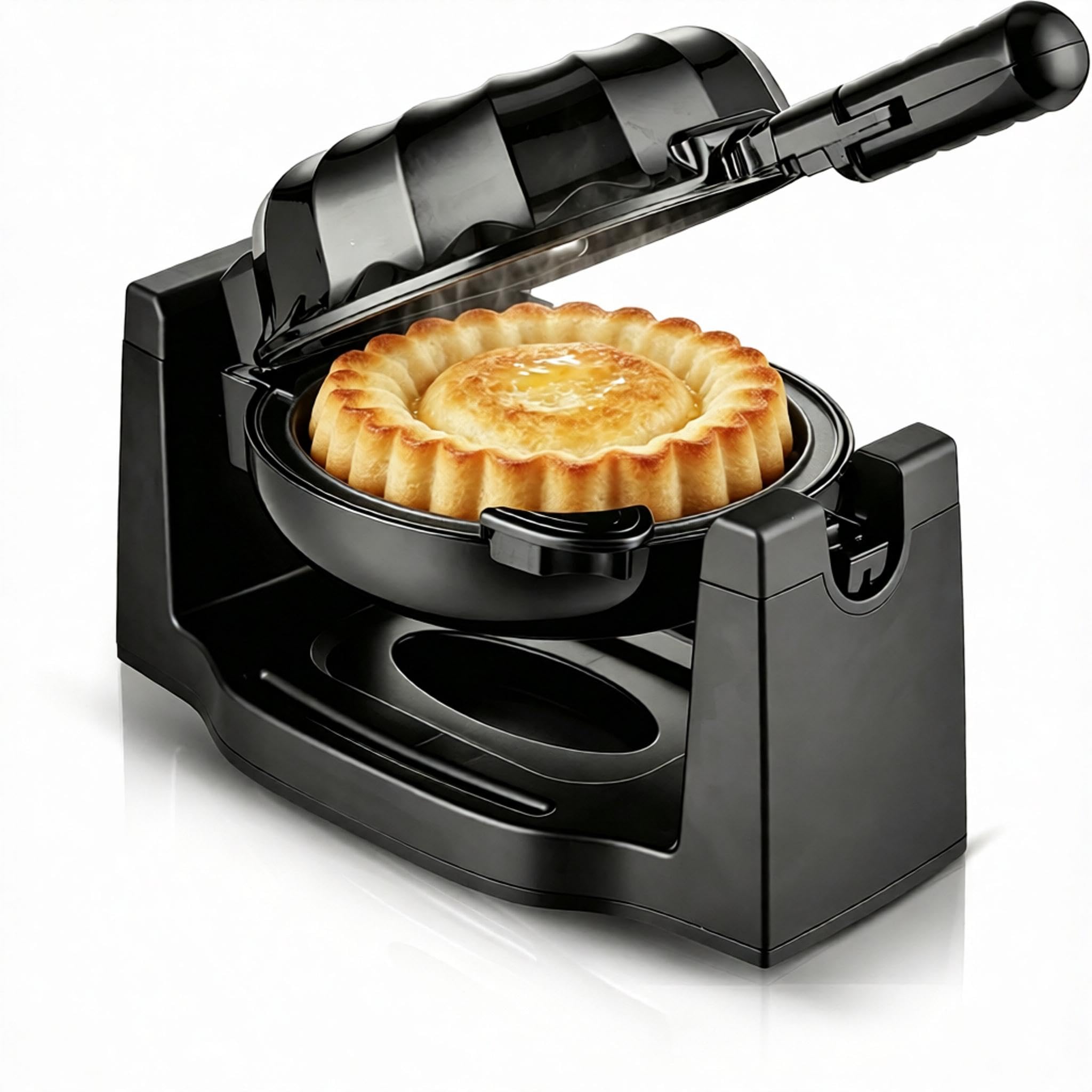 Tostapane Elettrico Rotante Da 1800 W Con Cuore Fondente, Temperatura Costante Automatica, Riscaldamento Uniforme, Piedini Antiscivolo E Piastra Antiaderente, Per Uso Domestico E Commerciale.