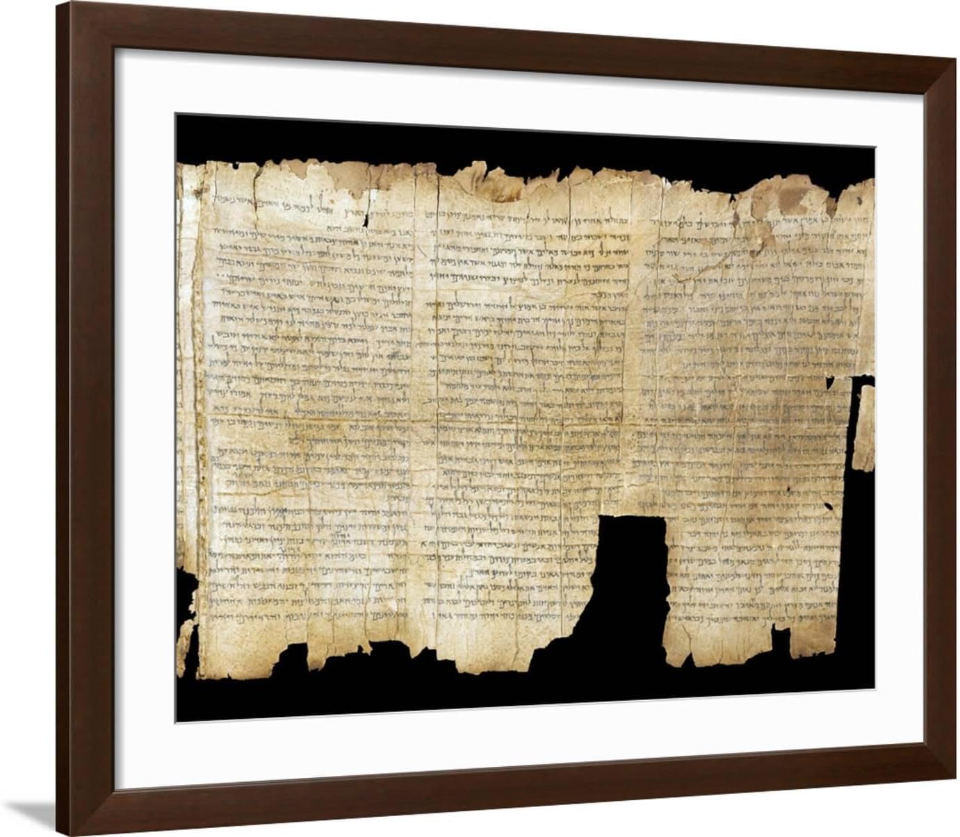Art.com Stretched Canvas Print The Temple Scroll, from the Dead Sea Scrolls, 16" x 12"