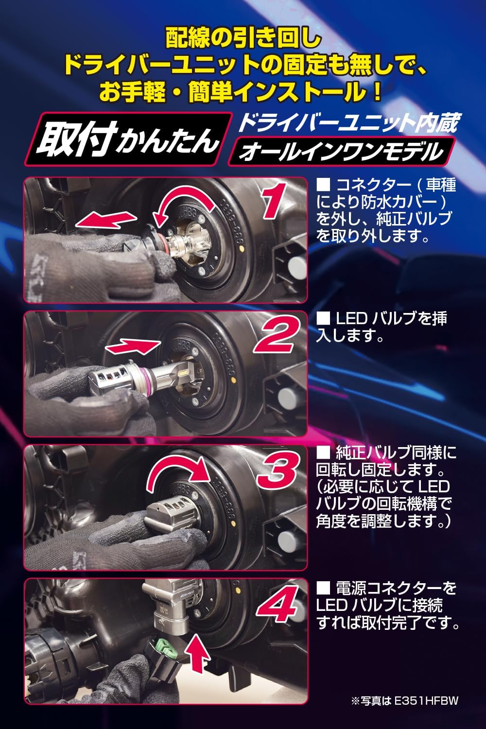 IPF ヘッドライト フォグランプ LED PSX26W 車用 12V 2本入