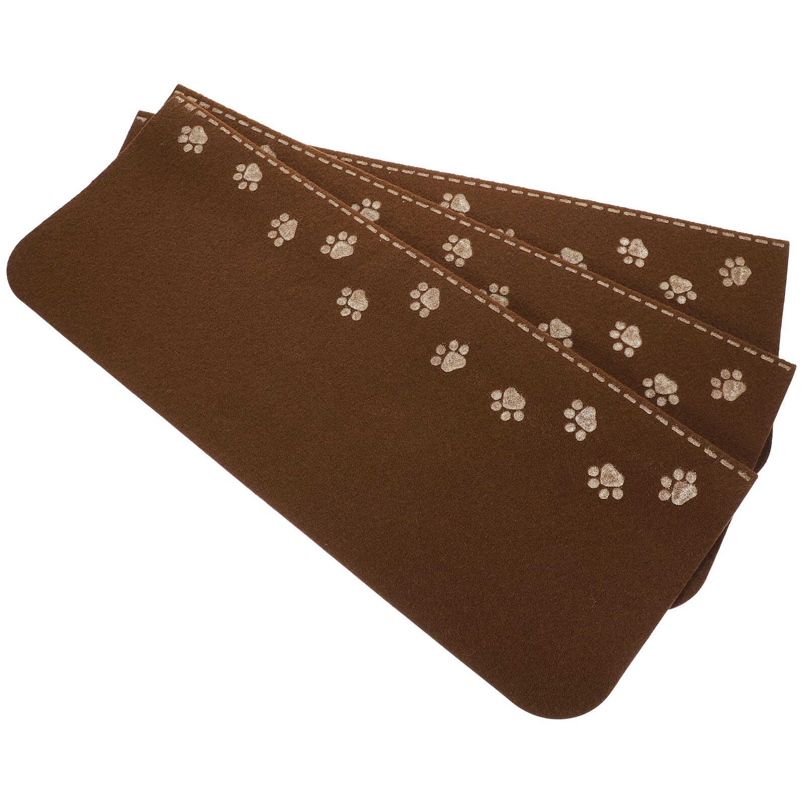 Alfombrillas para escaleras jojofuny de 55 cm en color café, juego de 3 alfombras luminosas