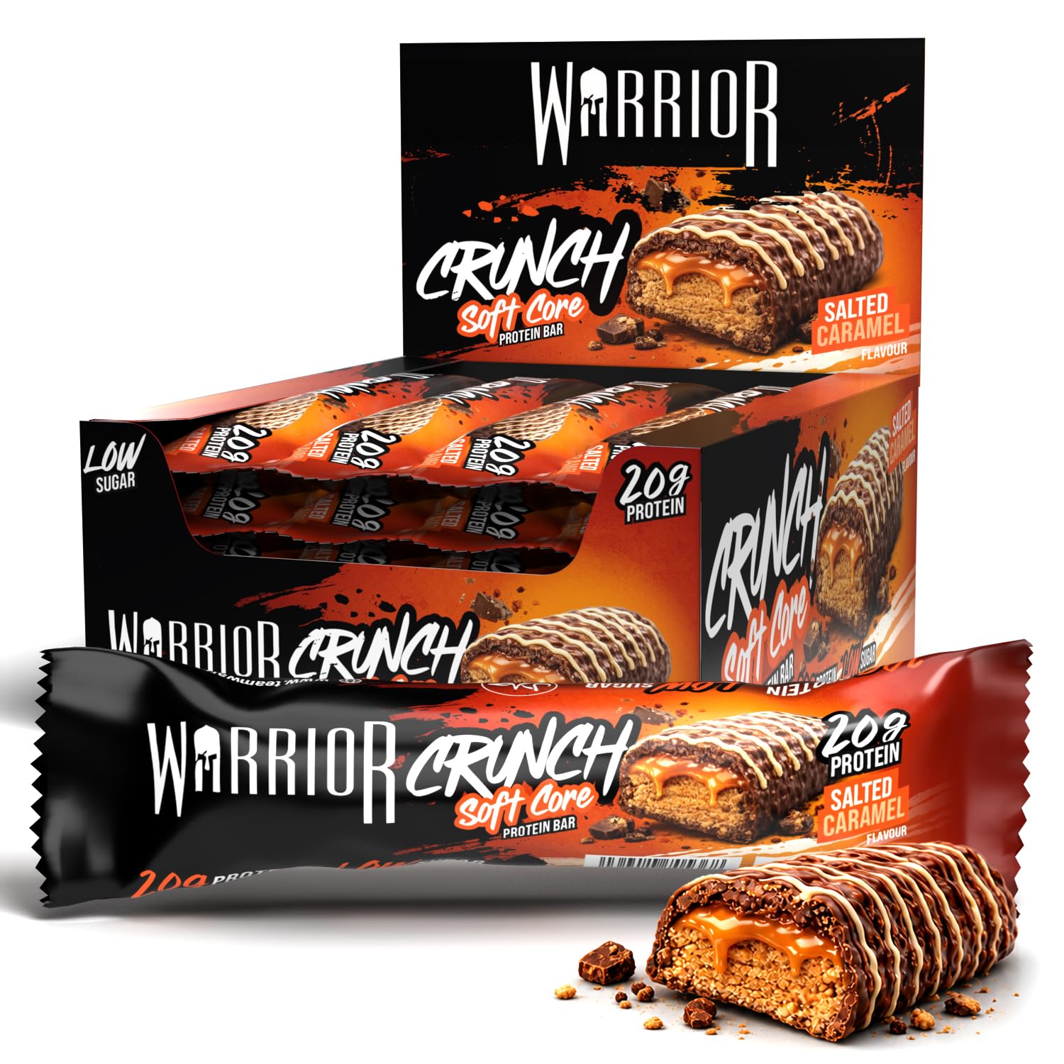 Warrior Crunch Soft Core High Protein Bar 12 x 64g