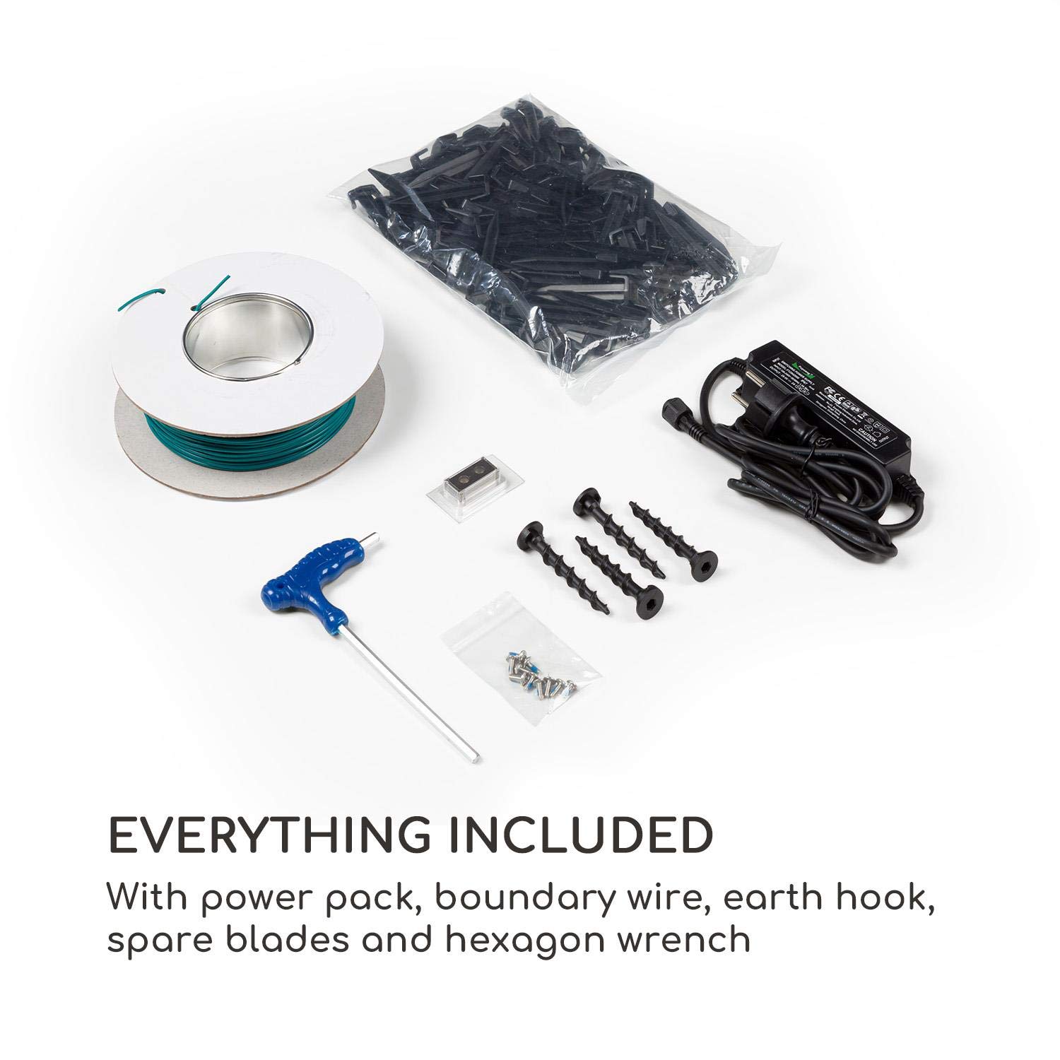 Blumfeldt Garden Hero – Robot cortacésped, batería de Litio de 5,2 Ah, Incluye estación de Carga, Carga automática, autonomía hasta 180 min., Superficie hasta 1.200 m², Certificado IPX4, Salmón