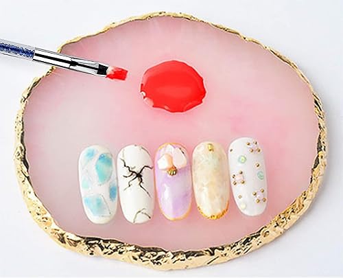 Miniatura 2 de 8 piezas de diseños de pinceles para arte de uñas, paleta de resina, diseño de gel, herramientas de punteado de arte de uñas, pincel de pintura de