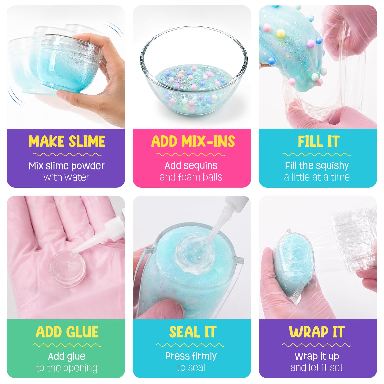 MOREDOTS Kit de fabricación esponjosa, haz 5 juguetes esponjosos, artes y