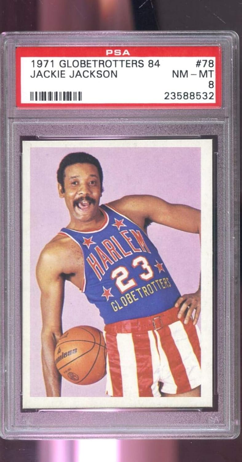 1971 Fleer Harlem Globetrotters 84#78 Jackie Jackson PSA 8 Graded Card