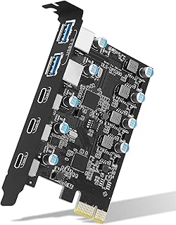 PCIe Expansion Card to 5-Port (3X USB C,2X USB 3.0-A) PCI Express Expansion Card PC Internal USB 3.0 Port Cards for Windows 10/8/7 and MAC OS 10.8.2 Above