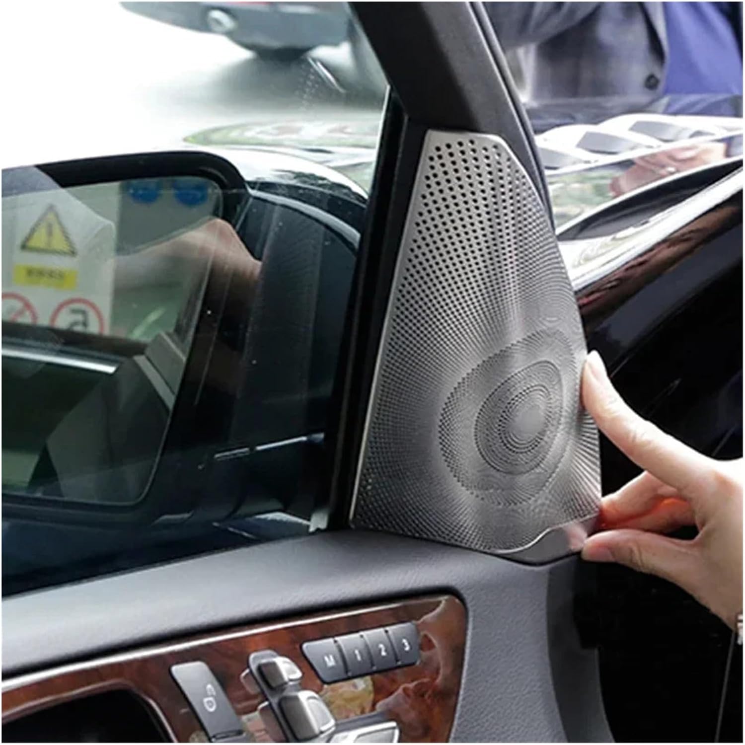 Interior Stickers Door A-Pillar Audio Speaker Cover Decoration Suitable Compatible ML GL-Class GLS GLE V166 X166(X166 GL 2015-2019)