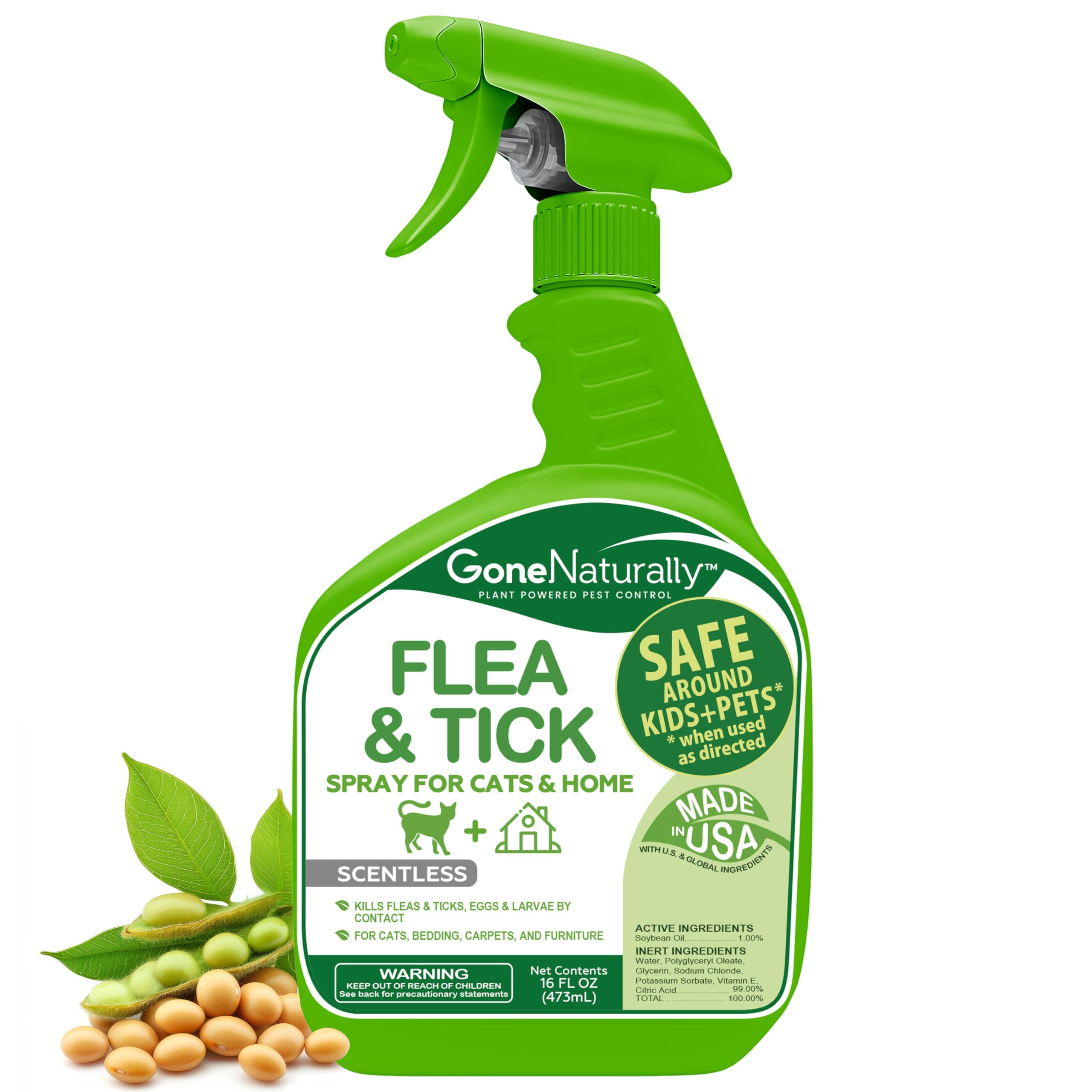 Photo 1 of GoneNaturally Flea and Tick Spray for Cats & Home (16oz)