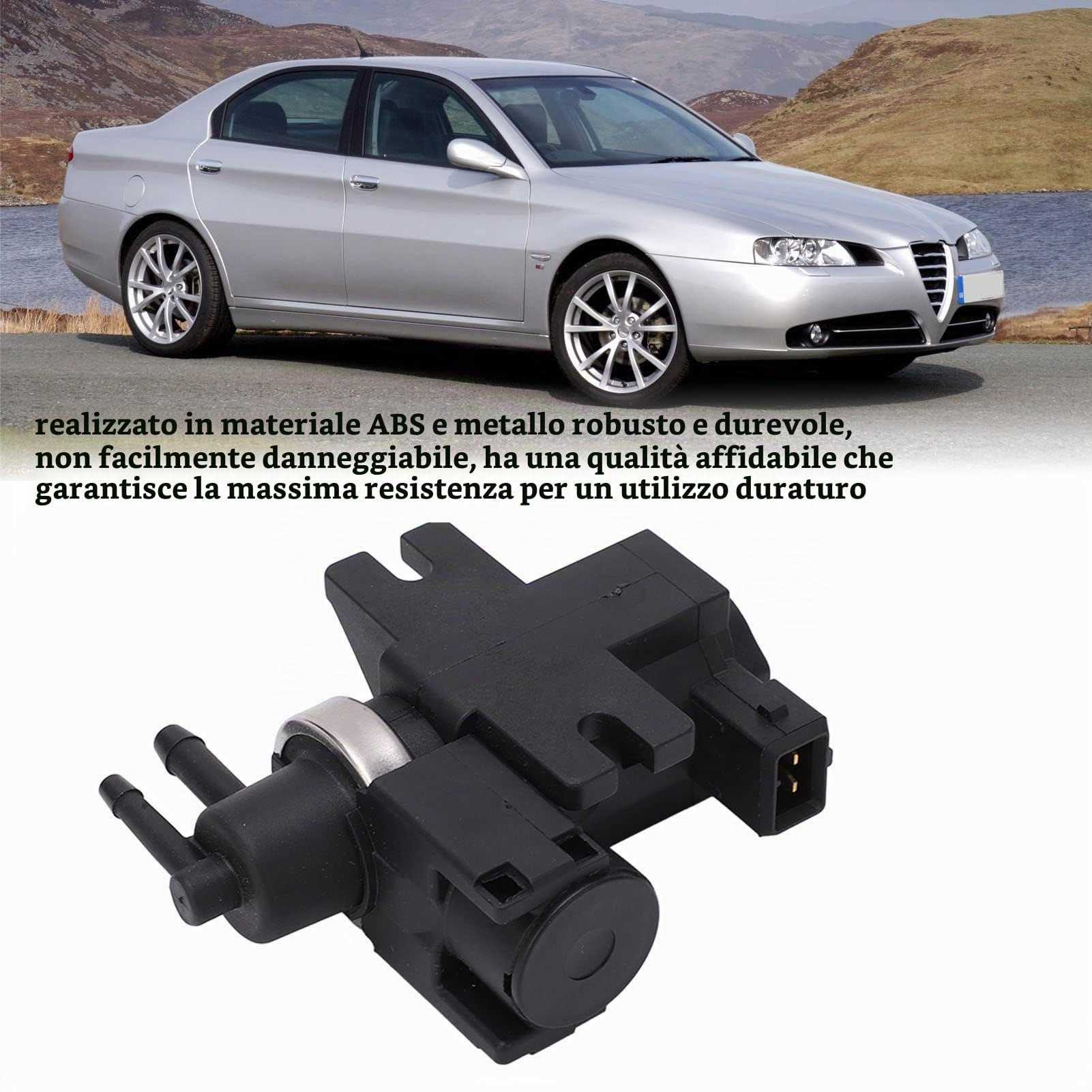 a Turbina Valvola del Convertitore di Pressione Turbo Valvola a Solenoide di Controllo a 2 Pin Sostituzione per Alfa Romeo 147 156 159 166