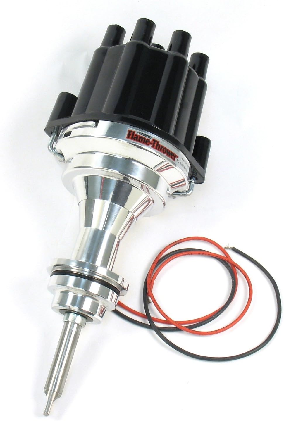 Pertronix D141800 Flame-Thrower Plug and Play Non Vacuum Advance Black Cap Billet Electronic Distributor with Ignitor II Technology for Chrysler/Dodge/Plymouth 273-360