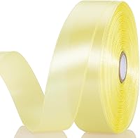 Vista 47 de Cinta de satén sólida de 1 pulgada de oro champagne, 50 yardas de cinta de tela para manualidades, envoltura de regalos, ramos florales, decoración