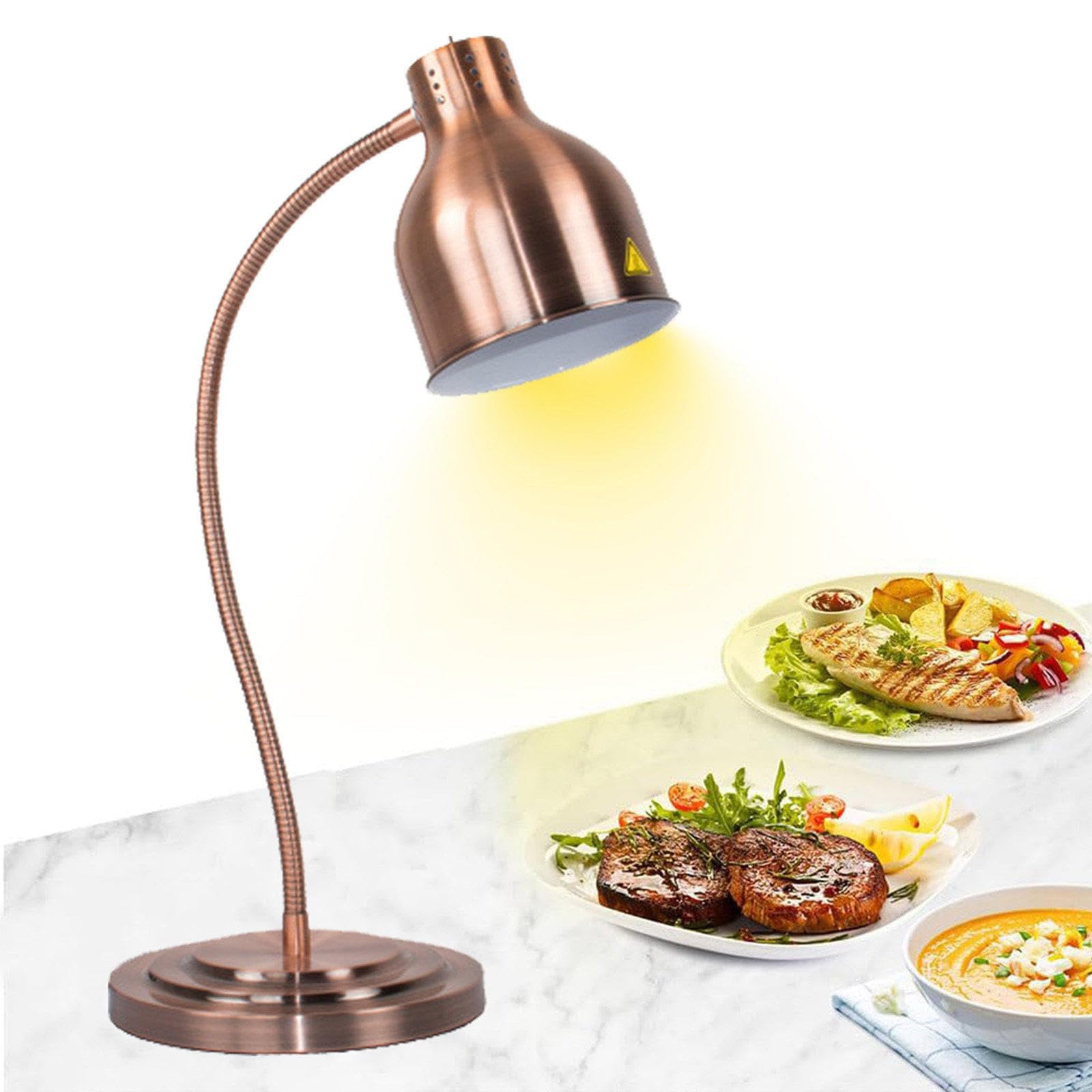 Lampada scaldavivande commerciale da 250 W, lampada riscaldante portatile per alimenti, diametro: 19 cm, tubo flessibile regolabile a 360°, per cucina, ristorante, barbecue, buffet, hotel, B-SingleH