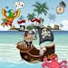 Puzzle di pirati per bambini e ragazzi! Giochi di puzzle didattici : Scoprire la baia dei pirati!