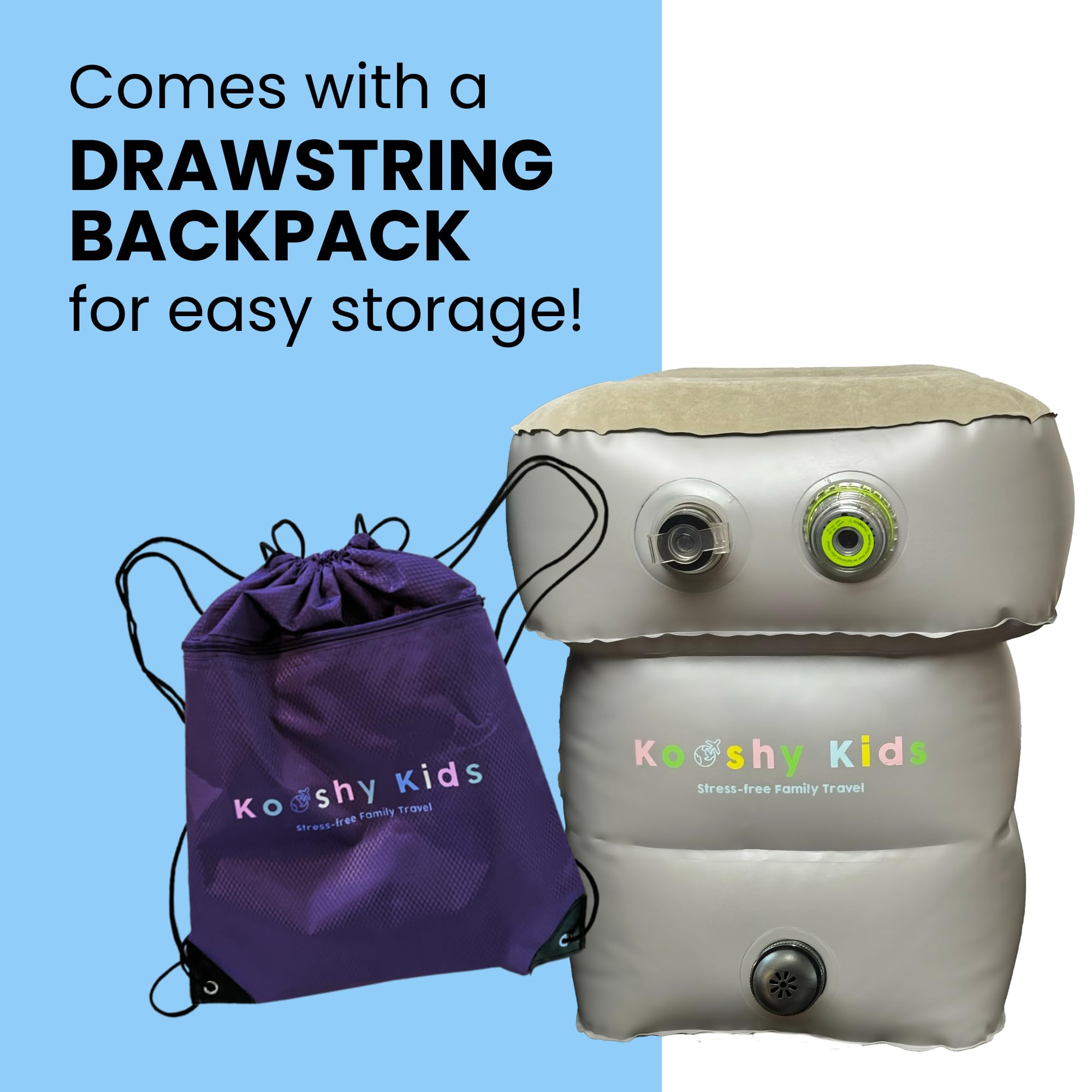 Kooshy Kids Kooshion 旅行用クッション 美品 Amazon.com: Kooshy Kids Self-Inflating Kooshion – World's First