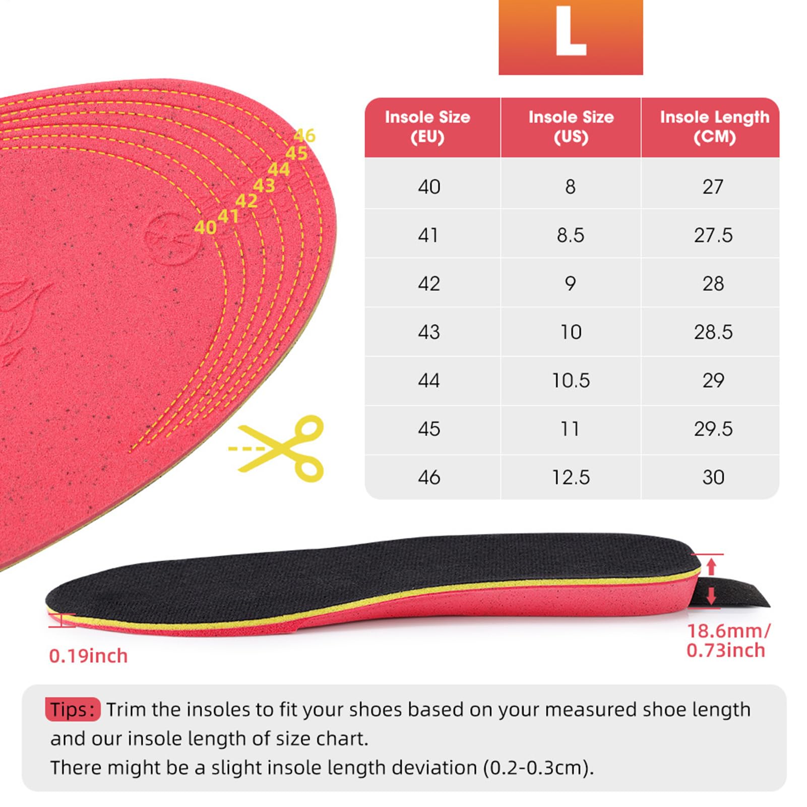 Semelles Chauffantes Pour Chaussures 3 Réglages de Température Inserts de