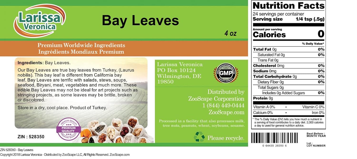 Bay Leaves (4 oz, ZIN: 528350) - 3 Pack
