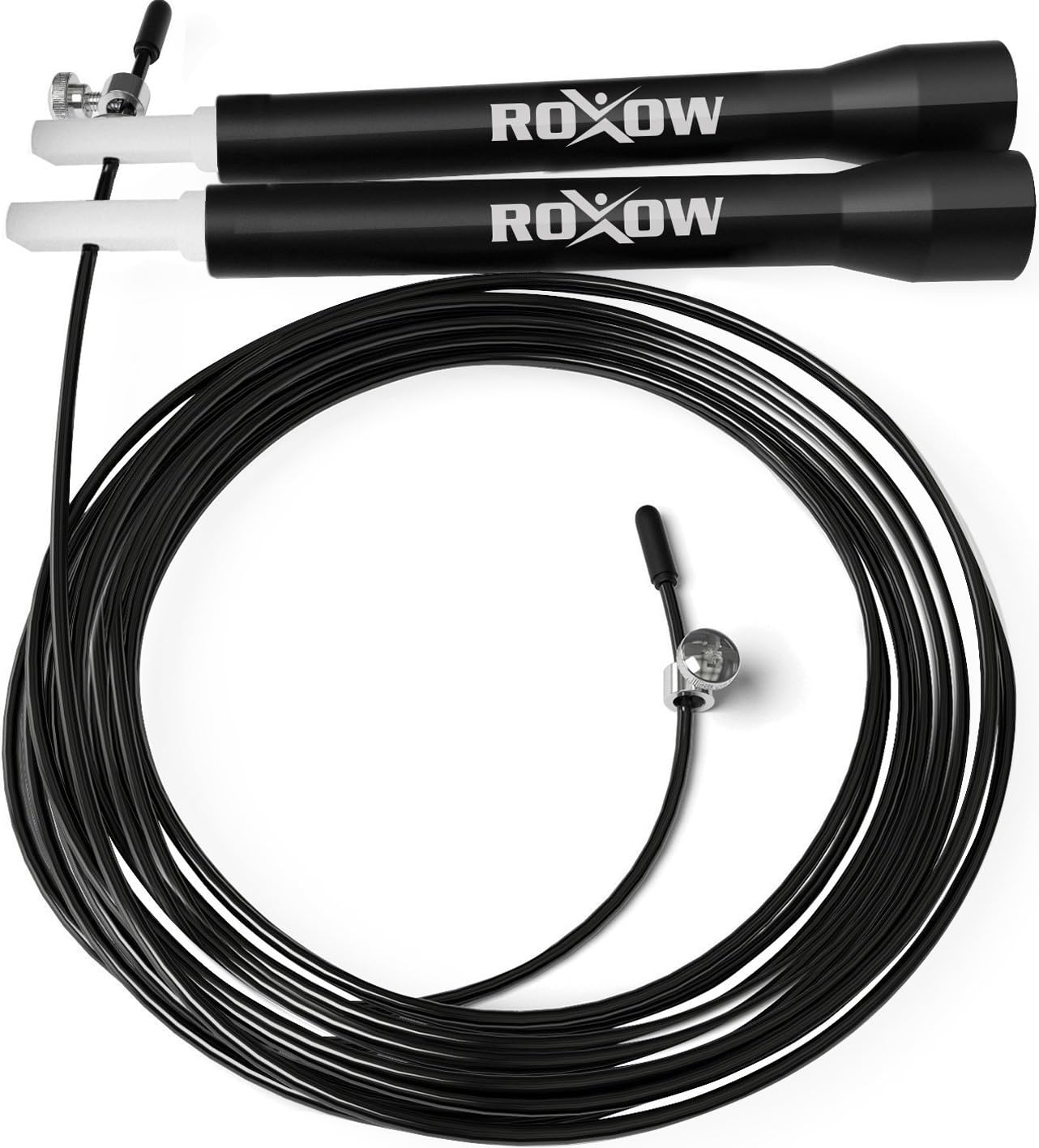 Professional Premium Quality Jump Rope - FREE Extra Fast Speed Cable Jumping Rope, Screws and Carry Case Included In Addition You Get FREE EBook for Fitness Workout, RX, WOD's, MMA, Exercise and Burning Fat - 100% Money Back Lifetime Guarantee!