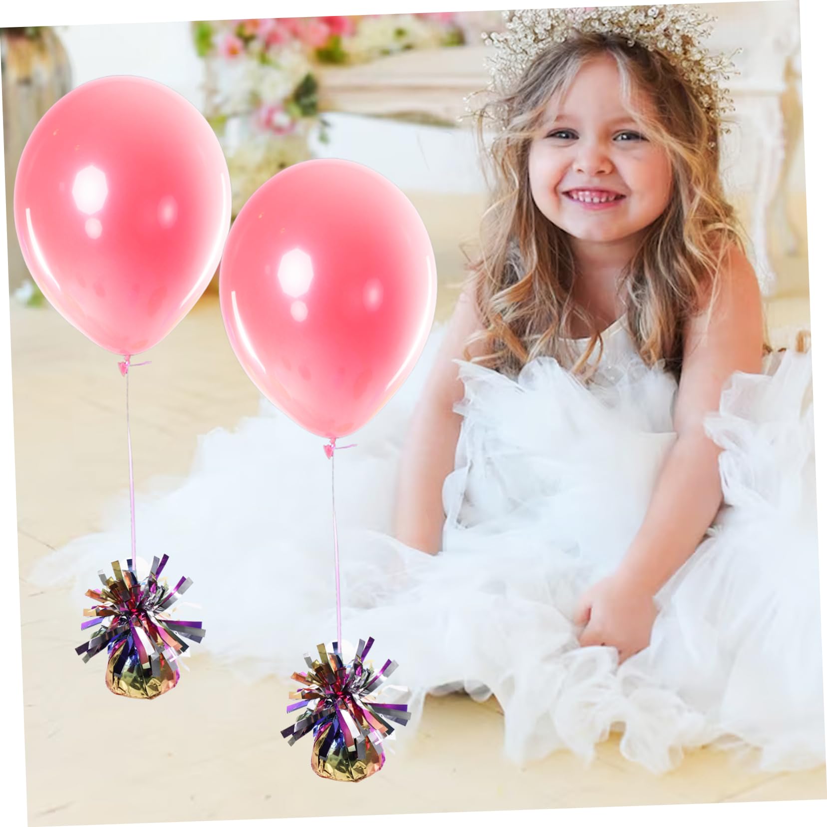 Pesi per Palloncini 6 Pezzi in Film e Cemento per Feste | Lattici e Palloncini, Uso in Compleanni e Anniversari, Riutilizzabili e Facili da Usare
