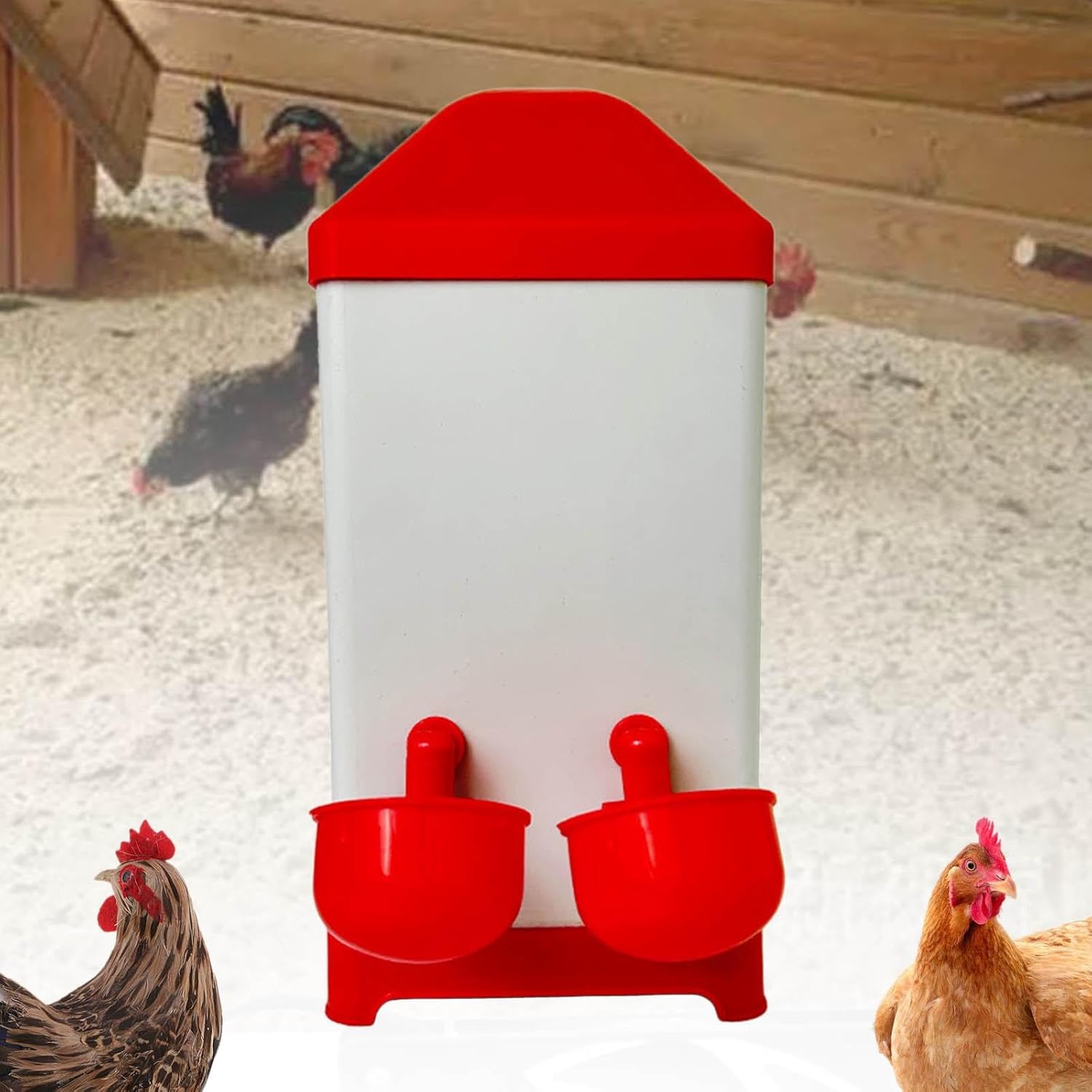Automatic Poultry Waterer Poultry Drinking Bowl Multipurpose Portable Chick Feeding Station Drinking Fountain for Hen Goose