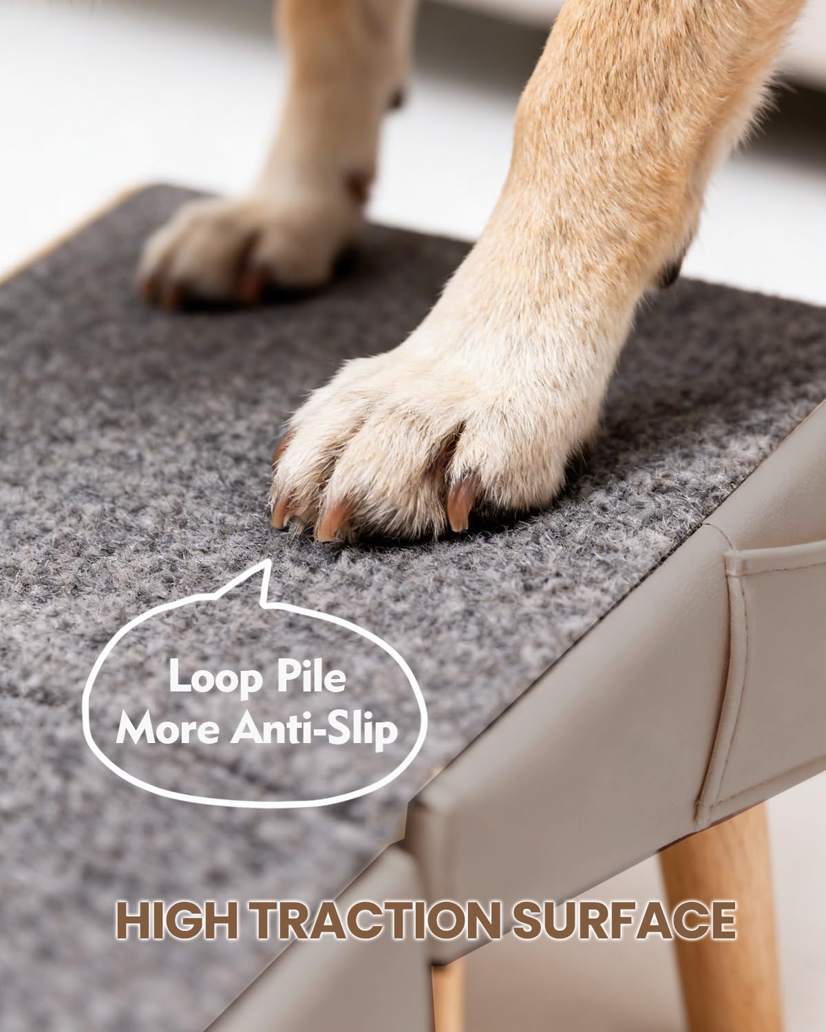 2 en 1 Rampa para Perros para Sofá y Cama, 40cm, Inclinación Suave 23° | Escalera Plegable para Perros Pequeños, Medianos y Gatos, Rampa Antideslizante Estable, para Mascotas Mayores o Lesionadas