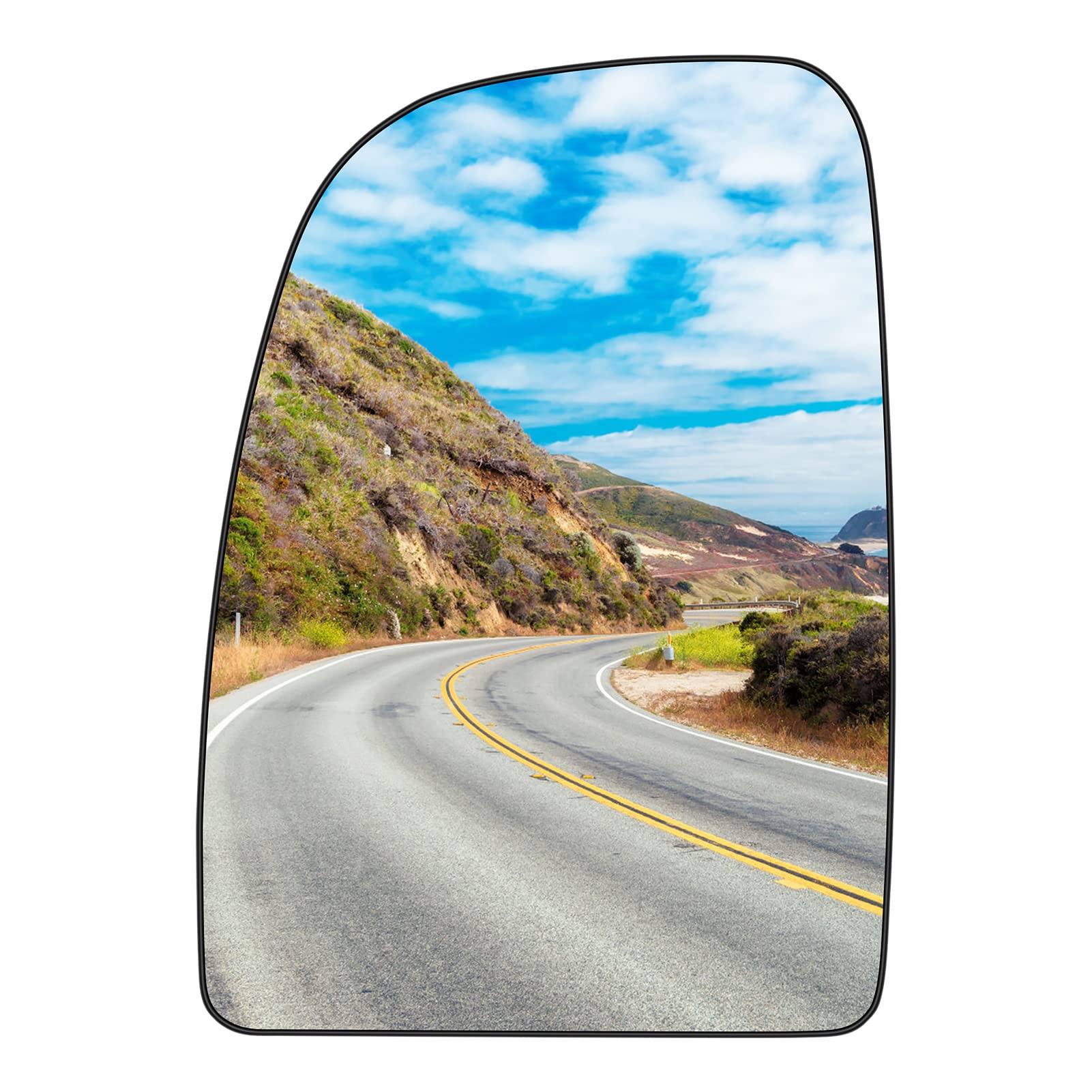 Driver Left Side Heated Upper Mirror Glass Replacement for 2014-2021 Ram Promaster 1500 2500 3500 CH1320376