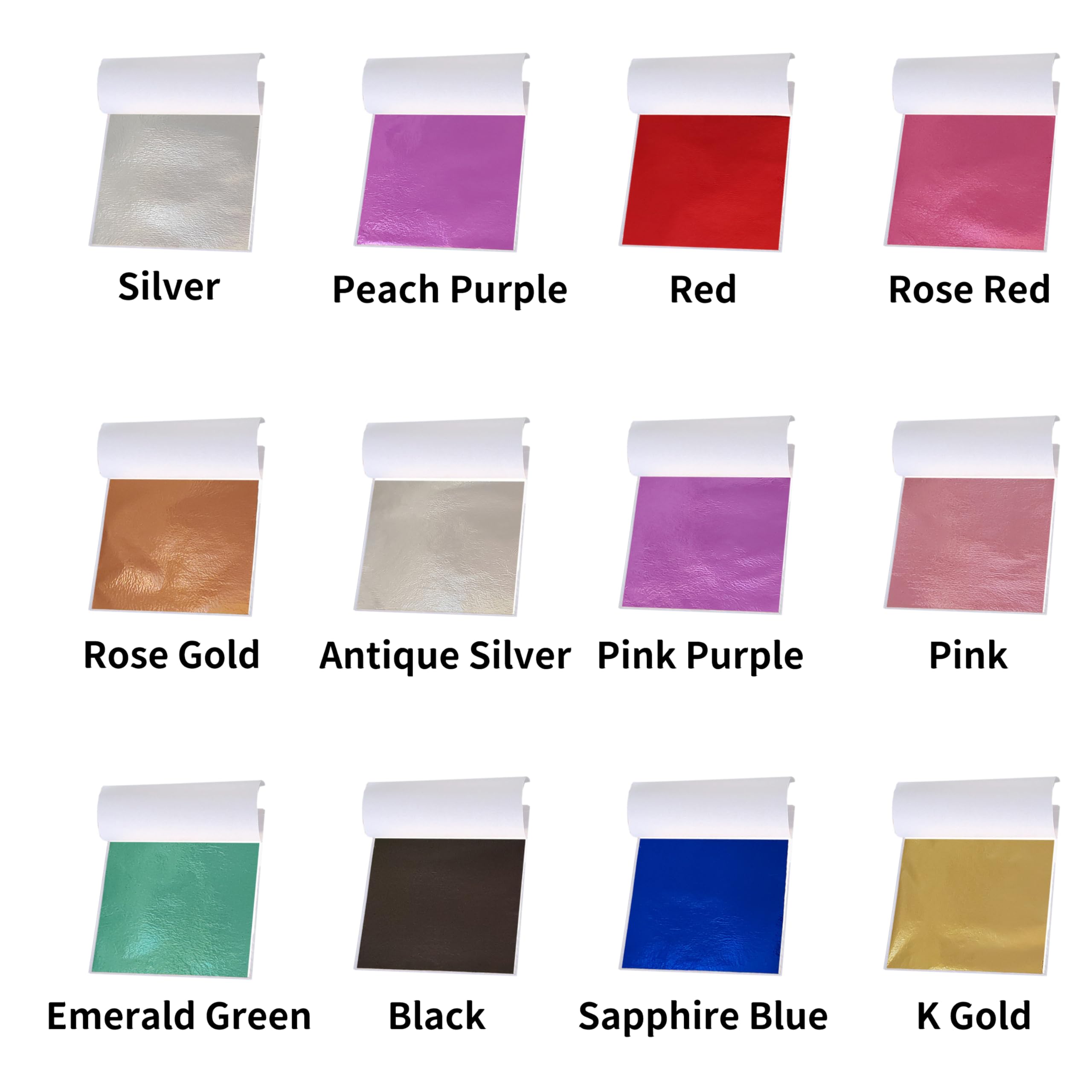 PEKPAK Gold Leaf Sheets for Art?120PCS Gold Foil Sheets,Imitation Gold Leaf Paper for DIY Art Decoration, Nails, Handicrafts, Bronzing, Furniture, Painting, Resin(Mixed Color)