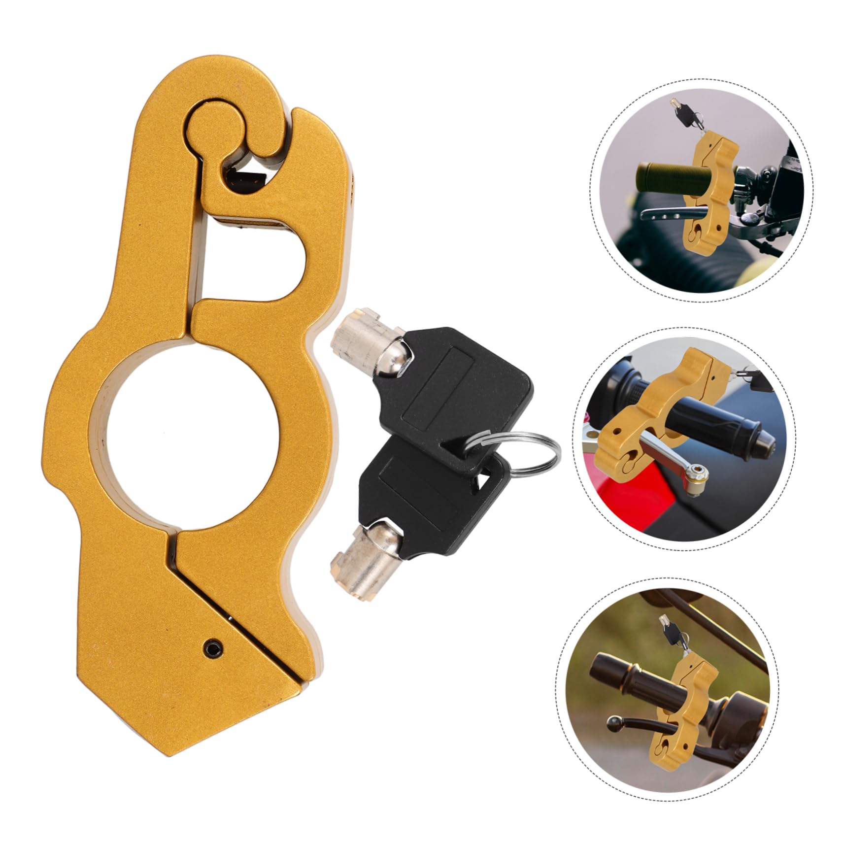 PartyKindom 5piezas Bloqueo De Manillar De Motocicleta Cerradura Antirrobo De Acelerador Instalación Sencilla Para Seguridad Scooter y Quads